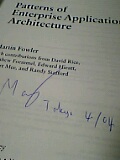 Martin Fowlerのサイン