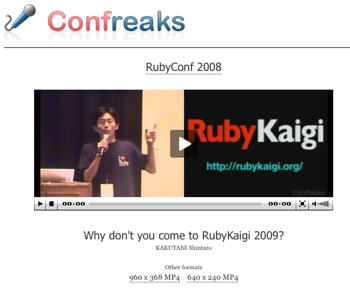 Why don't you come to RubyKaigi2009?